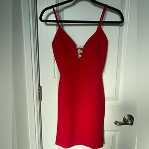 Sexy red mini dress